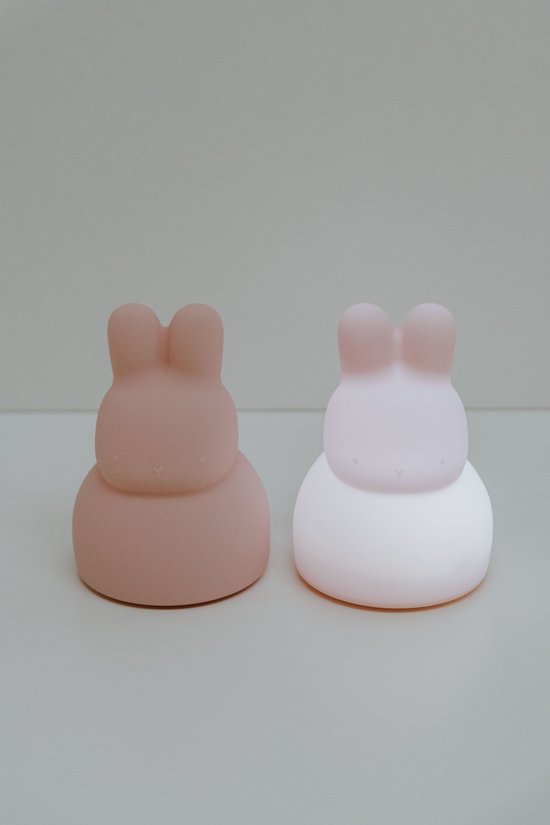 Baby's Only Nachtlampje konijn - Nachtlampje Babykamer - Lampje met USB-aansluiting - Oud Roze - Met slaapmuziek van Baby's Only — afbeelding 5