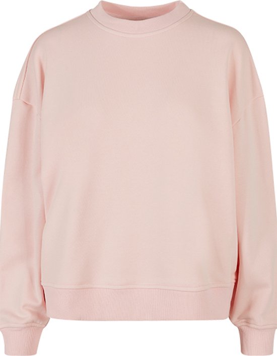 Build your Brand Ladies Oversized Crewneck Sweatshirt BY212 - Pink - M