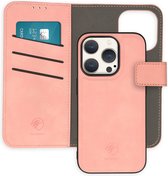 iMoshion Hoesje Geschikt voor iPhone 15 Pro Hoesje Met Pasjeshouder - iMoshion Uitneembare 2-in-1 Luxe Bookcase - Roze