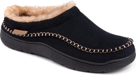 Pantoffels Heren - Sloffen - Mocassins - Zwart - Anti-slip - Maat 46/47 - Comfeet