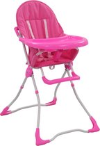 vidaXL - Kinderstoel - hoog - roze - en - wit