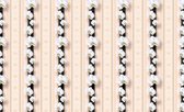 Fotobehang - Vlies Behang - Orchideeën op Luxe Patroon - 312 x 219 cm