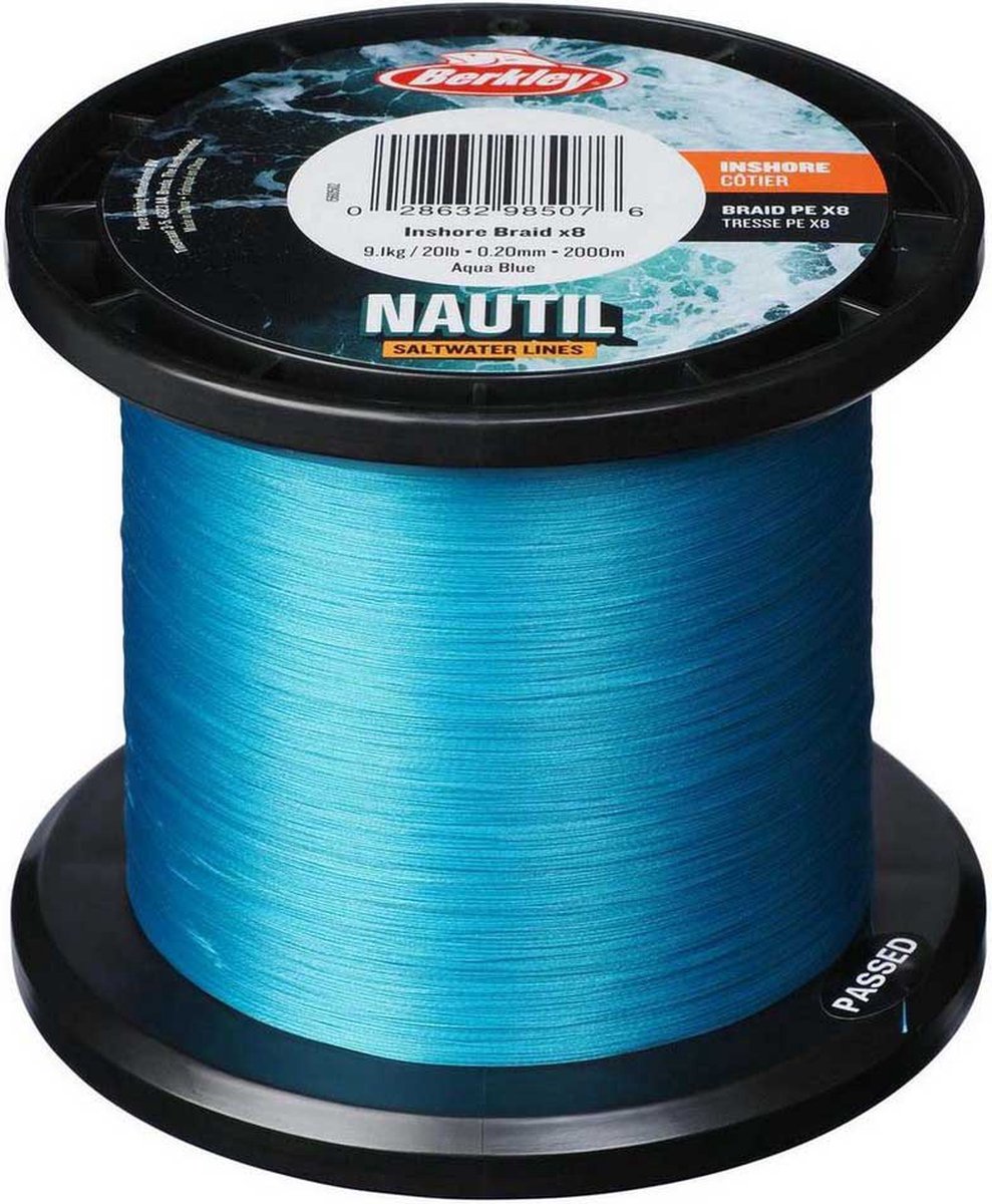 Berkley Nautil Inshore X8 300 M Gevlochten Vislijn Blauw 0.120 mm