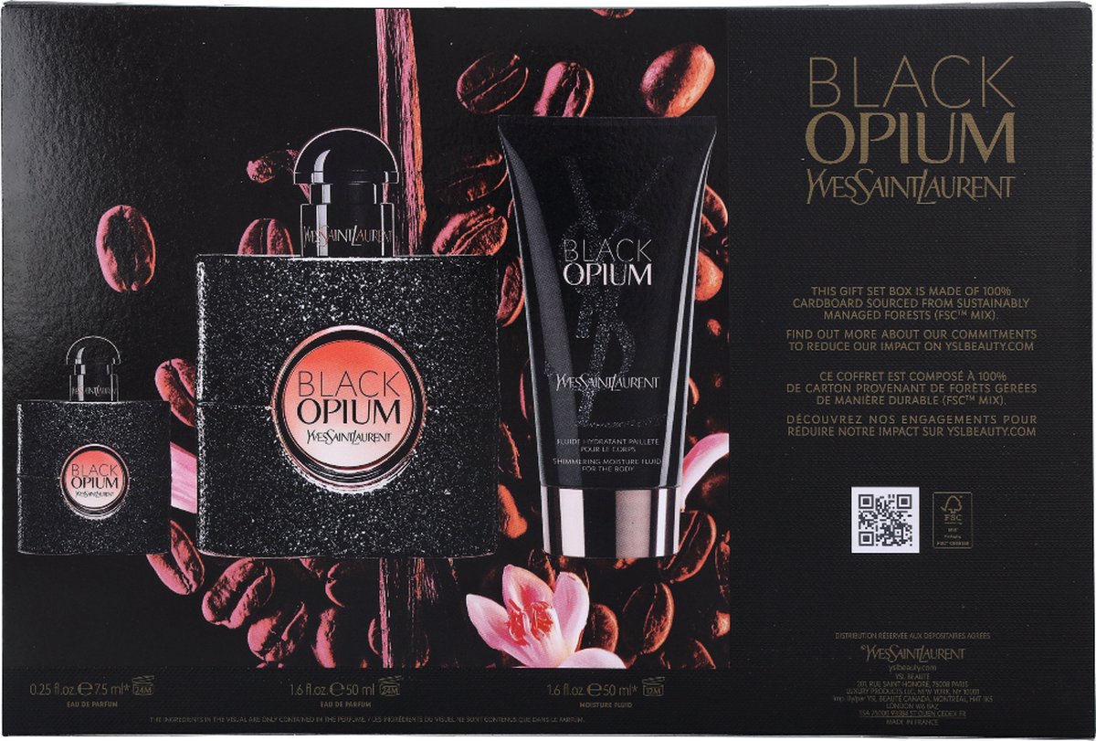 Coffret BLACK OPIUM gift 💝 Set Pour FEMME Disponible chez @jihal.shop 😍Ce  coffret Content à ✓parfum 50Ml ✓ *2 Body lotion…