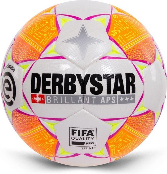 Derbystar VoetbalVolwassenen - wit/oranje/geel/roze bol.com