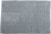 MSV Badkamerkleed/badmat tapijtje voor op de vloer - lichtgrijs - 40 x 60 cm - Microvezel - anti slip