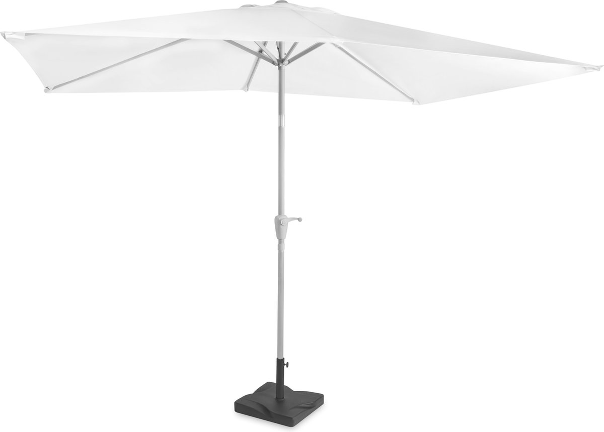 Bol.com VONROC Premium Parasol Rapallo 200x300cm – Duurzame parasol - combi set incl. parasolvoet van 20 kg - Kantelbaar – UV we... aanbieding