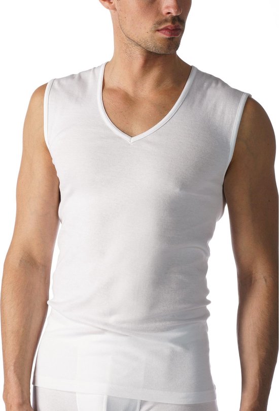Mey Mouwloos Shirt Casual Cotton Heren 49037 - Wit 101 weiss Heren