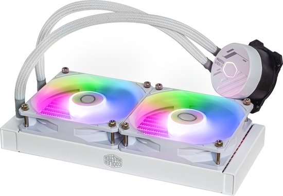 ID-COOLING DASHFLOW 240 Basic Black CPU Water Cooler LGA1700 Compatible AIO Cooler 240mm AM5 CPU Liquid Cooler White LED 2x120mm PWM Fans, Intel 1700/1200/115X, AMD AM5/AM4