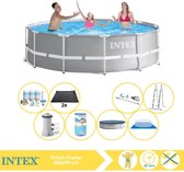 Intex Prism Frame Zwembad - Opzetzwembad - 366x99 cm - Inclusief Afdekzeil, Onderhoudspakket, Filter, Grondzeil, Stofzuiger en Solar Mat