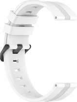 Siliconen bandje - geschikt voor Huawei Watch GT / GT Runner / GT2 46 mm / GT 2E / GT 3 46 mm / GT 3 Pro 46 mm / GT 4 46 mm / Watch 3 / Watch 3 Pro / Watch 4 / Watch 4 Pro - wit