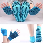 Finnacle - "Antislip Yoga-Sokken & -Handschoenen: Blauw, One-Size!"