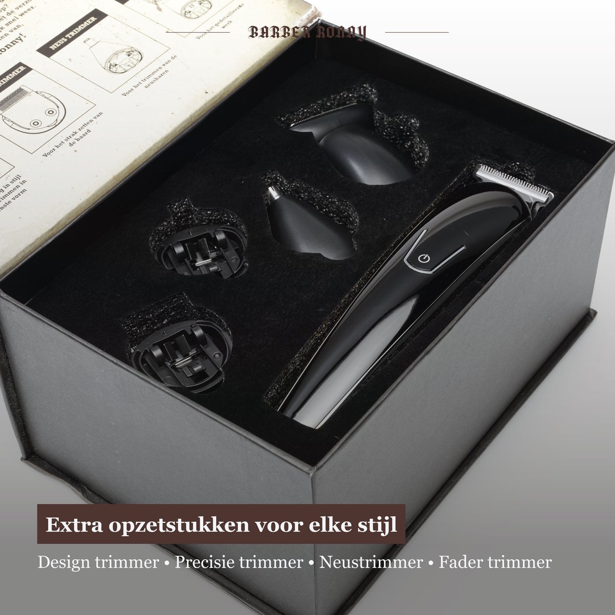 BarberRonny 5 in 1 Baardtrimmer voor Mannen - Trimmer - Bodygroomer - Multigroomer - Zilver thumbnail 4