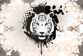 Tiger Abstract Photo Wallcovering