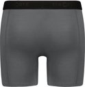 Grijze lange boxershorts met zwarte tailleband met Ten Cate logo, achterkant zichtbaar.