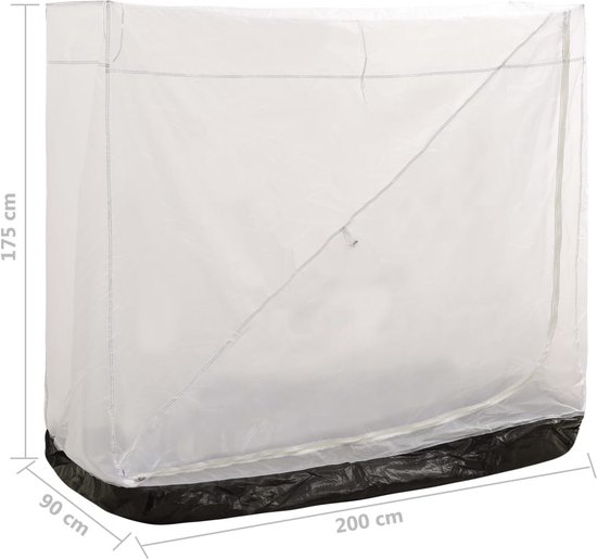vidaXL - Binnentent - universeel - 200x90x175 - cm - grijs van Merkloos — afbeelding 4