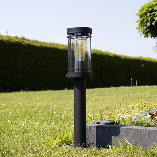 LED Tuinpaal - sokkel - Staande buitenlamp | 50cm | Zwart | IP44 - HOEDY |  bol.com