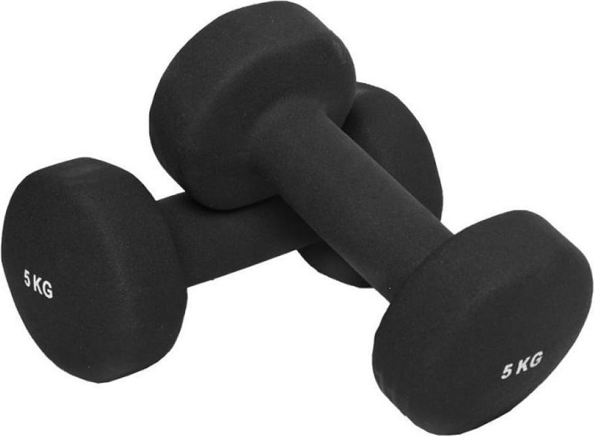 Gorilla Sports Dumbellset - Halterset - Aerobics - Vinyl - 10 kg (2 x 5 kg)
