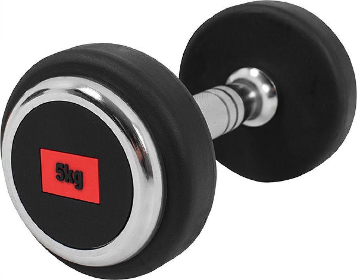 Gorilla Sports Dumbell - Vaste Halter - Gietijzer met Rubber coating - 5 kg