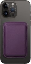 Case2go - Porte-cartes adapté aux iPhones et Apple Ring magnétique - Porte-cartes magnétique - Violet foncé