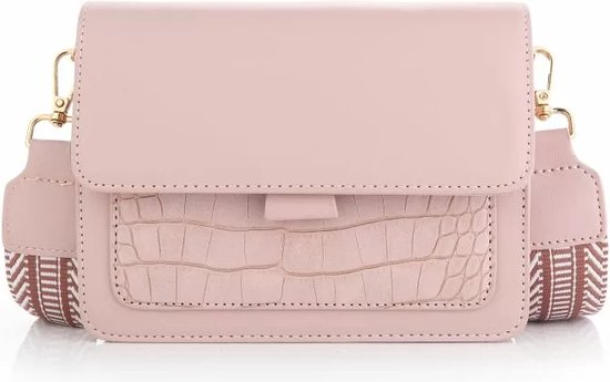 Bijoutheek dames Tas crossbody Croco Roze