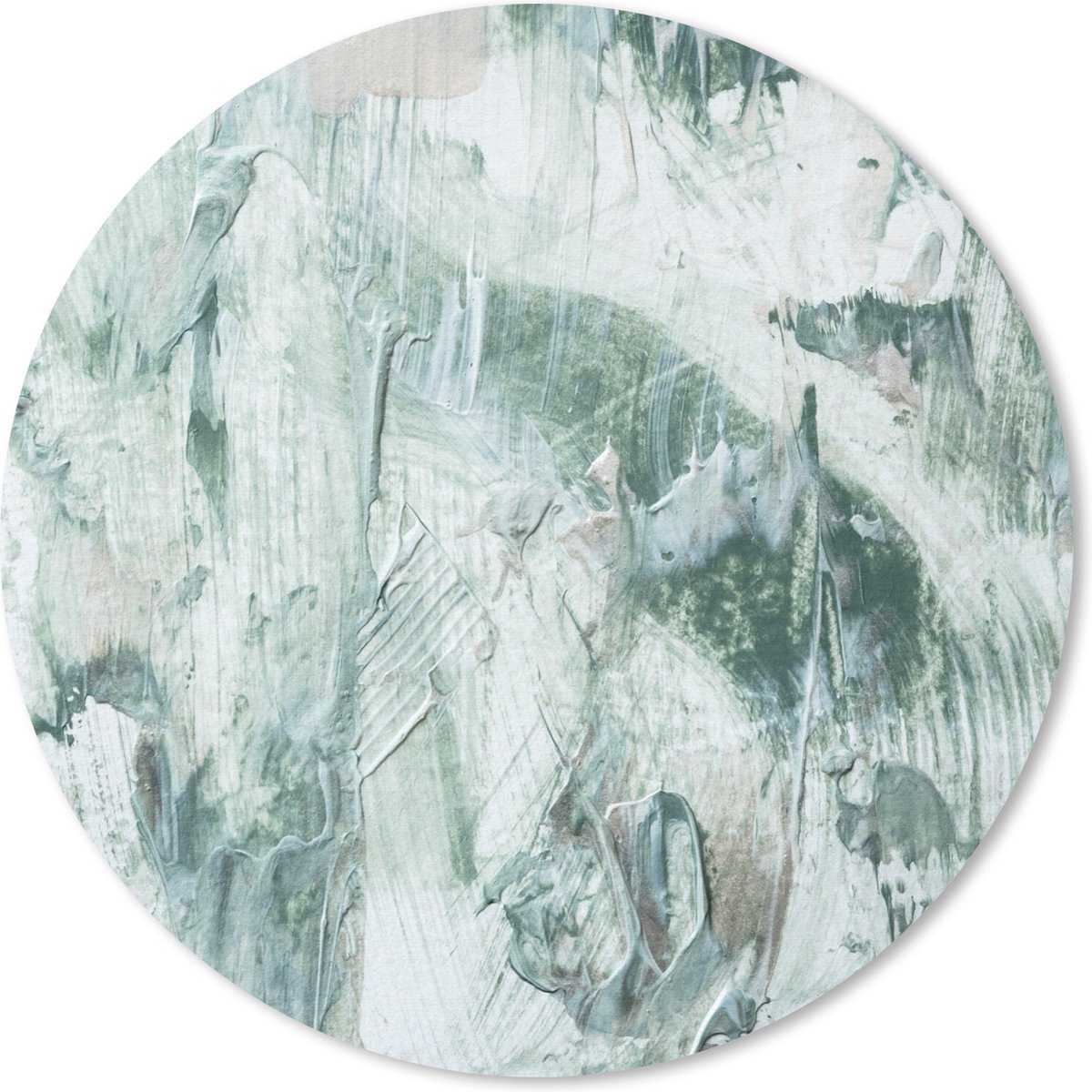 Muismat rond 20x20 cm - Mousepad Tuindecoratie - Verf - Abstract - Ronde muismatten