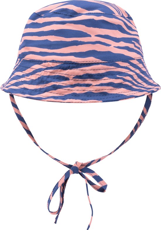 Swim Essentials - UV Zonnehoed Baby - Blauw/Oranje Zebra - 0-1 jaar - 0 - 12 maanden