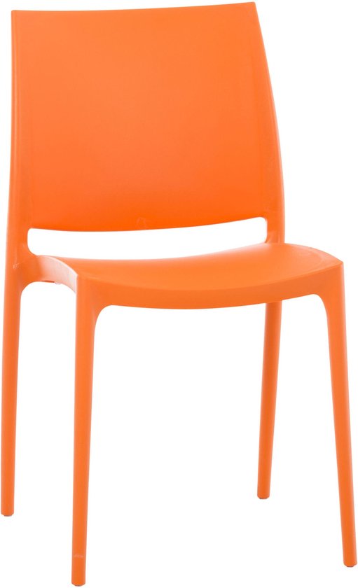 Classy stoel oranje - Met rugleuning - Thuis of op de kermis - Zithoogte 45cm