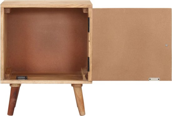 vidaXL - Nachtkastje - 40x30x50 - cm - massief - acaciahout