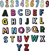 Rainbecom - Gekleurde Letters en Cijfers 36 delige set - Kleding Patchs - Patches - Strijk Embleem - Versiering Voor Kleding - stof & strijk applicatie