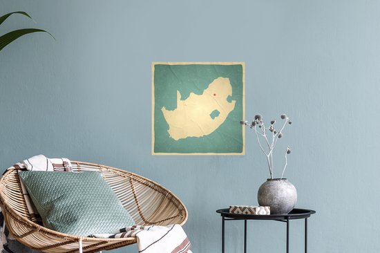 Stickers muraux - Film autocollant - Illustration de Afrique du Sud sur un vieux papier - 30x30 cm - Film adhésif - Stickers muraux Chambre d'enfant - Papier peint autocollant