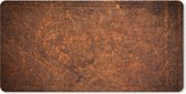 Muismat XXL - Bureau onderlegger - Bureau mat - Leer - Structuur - Bruin - Oranje - 90x45 cm - XXL muismat