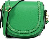 Sac bandoulière vert Luxe - sac femme - crossbody - vert - cuir italien - sac semi-circulaire - STUDIO Ivana