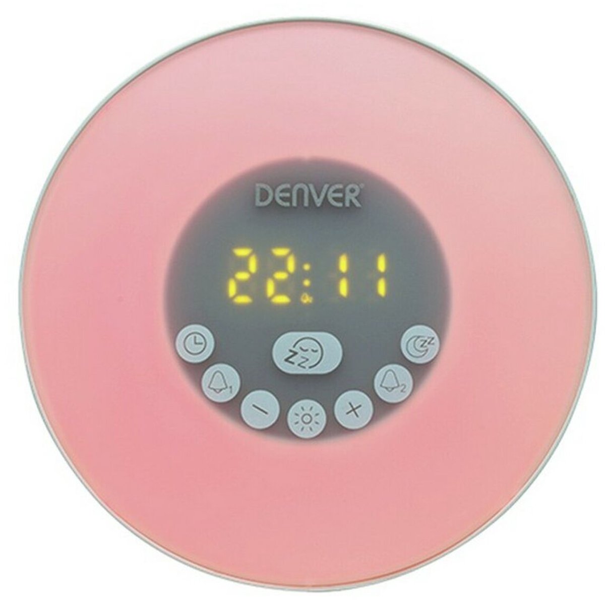 Bol.com Denver CRLB-400 - Clockradio - Wakeup light - Moodlight - Bluetooth - Wit aanbieding