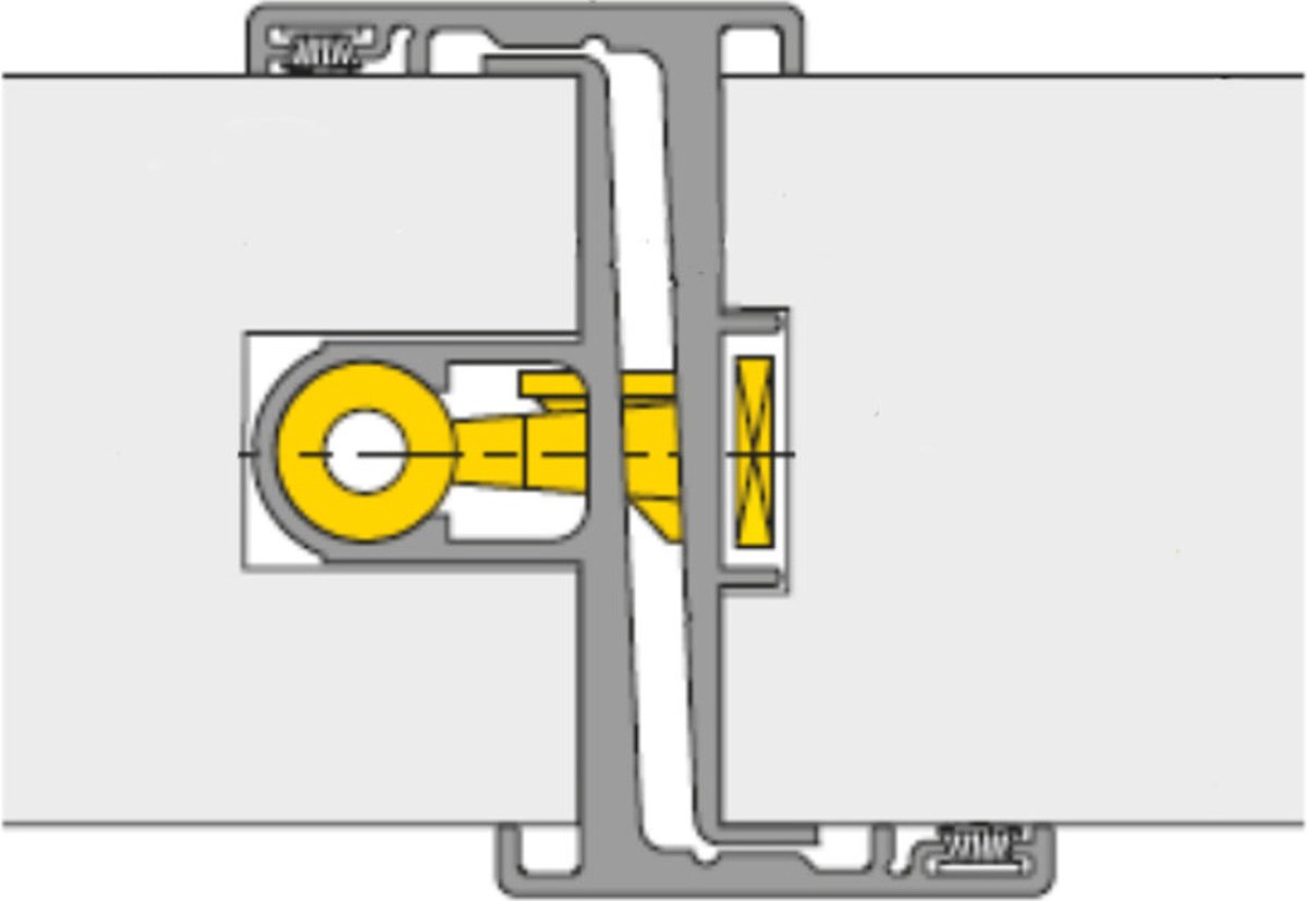 Alprokon inbraakwerende deurnaald - uitvoering 007 - SKG*** - deurdikte 40 mm - MPS krukbediend - doornmaat 55 mm - lengte 2450 mm - DIN Rechts