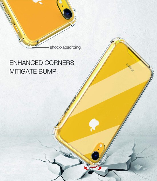 Coque de téléphone pour Apple iPhone XR, robuste, transparente, coque arrière résistante aux chocs, couleur transparente transparente