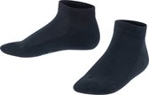 FALKE Family kort eenkleurig katoen sneakersokken enkelsokken kinderen blauw - maat 39-42