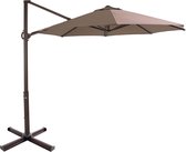SORARA Roma Basic Zweefparasol - Bruin - Ø330cm - Inclusief kruisvoet