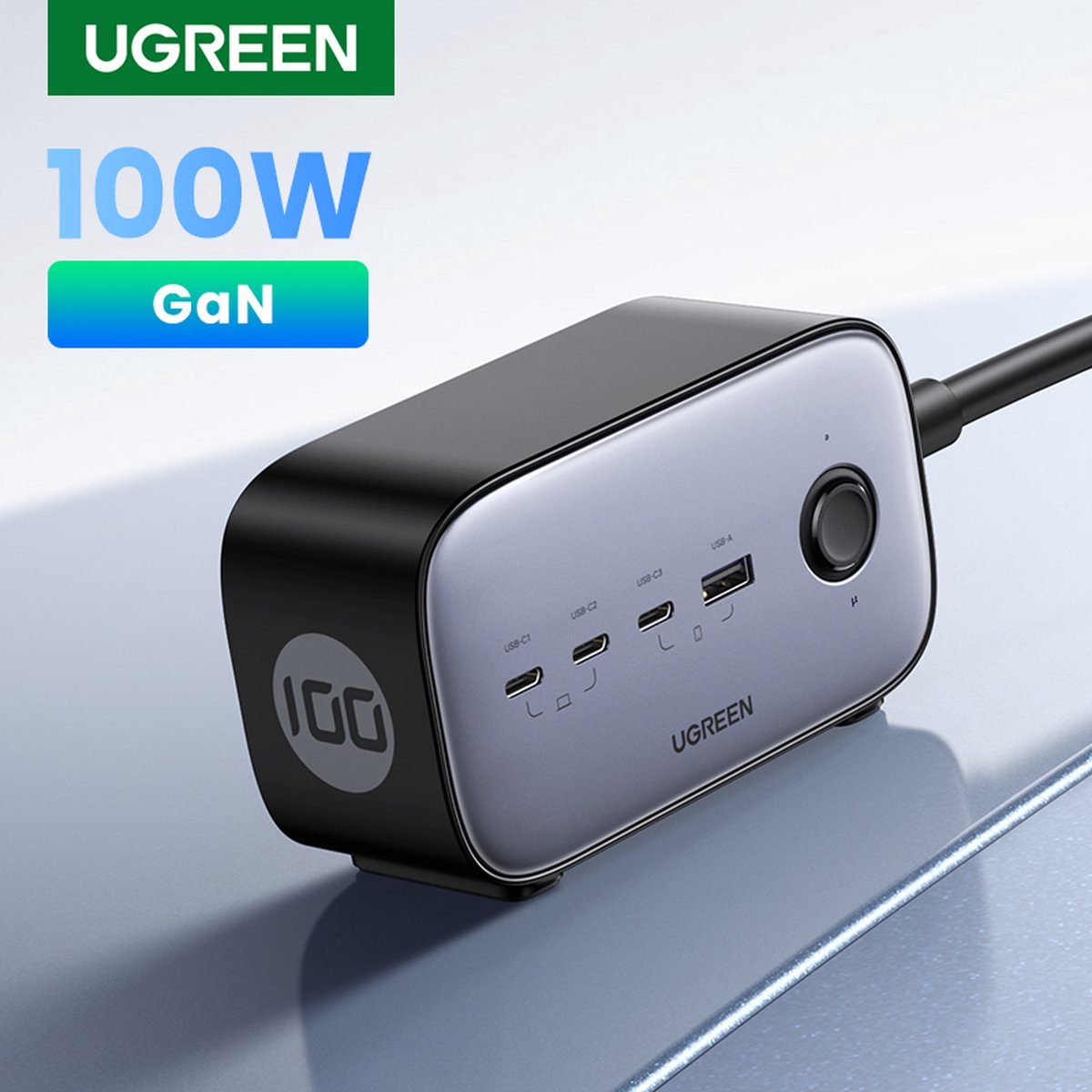 UGREEN Nexode 65W GaN Chargeur de Voyage USB C Adaptateur International  avec Prises EU UK US