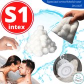 Jacuzzi Filter Balls - Convient pour Intex Pure Spa - remplace le type S1 - entretien du jacuzzi - filtre spa S1 - réutilisable et lavable - pack double avec 2 sacs de lavage