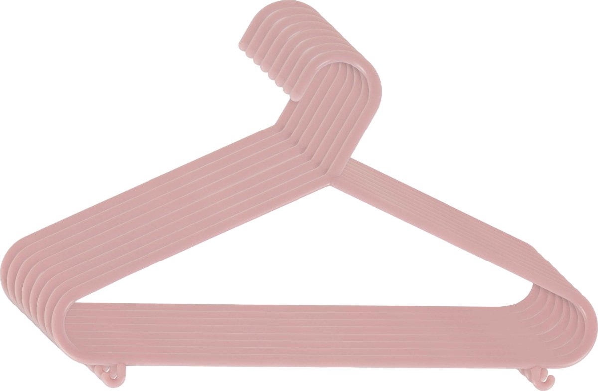 Bieco Kledinghangers Baby - 8 Stuks - Oudroze - Kunststof Kleding Hangers