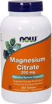 Vitaminen - Magnesium Citrate 200mg 250 Tablets - Now Foods