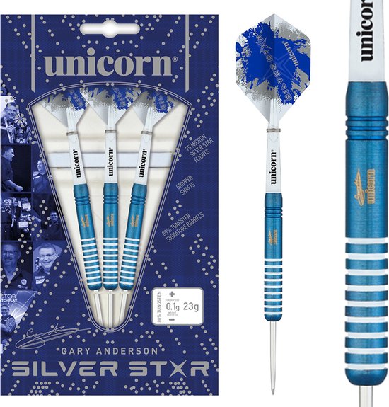 Unicorn Gary Anderson Silver Star 80% - Dartpijlen van Unicorn — afbeelding 4