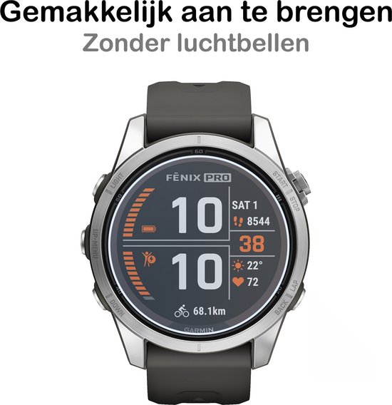 Screenprotector - 3 Stuks - Geschikt voor Garmin Fenix 7S Pro - Sterk & Shockproof - Tempered Glass - Gehard Glas - Beschermglas Screen Cover - Bescherm Protector voor Smartwatch