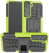 Coverup Rugged Kickstand Back Cover - Geschikt voor Samsung Galaxy S22 Hoesje - Groen