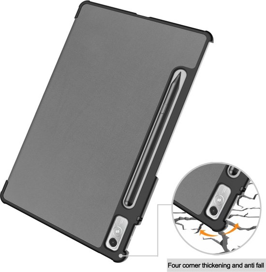 Étui Lenovo Tab P11 Pro Gen 2 - Étui livre à trois volets avec réveil/ Sleep - Grijs