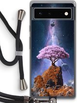 Case Company® - Coque Google Pixel 6 avec cordon - Ambition - Protection de téléphone avec cordon Zwart - Protection sur tous les côtés et sur les bords de l'écran