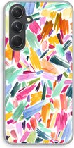 Case Company® - Coque Samsung Galaxy A54 - Coups de pinceau aquarelle - Coque souple pour téléphone - Protection sur tous les côtés et bord de l'écran