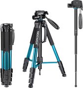 Neewer - Sab234 - Camera - Statief - Aluminium - 3 - Weg draaibare kop voor sony - canon - blauw