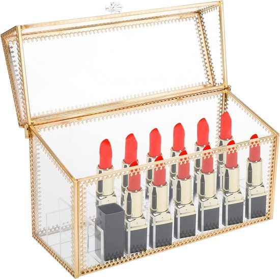 Organisateur de rouge à lèvres en Verres avec couvercle, 24 boîtes de  rangement pour... | bol